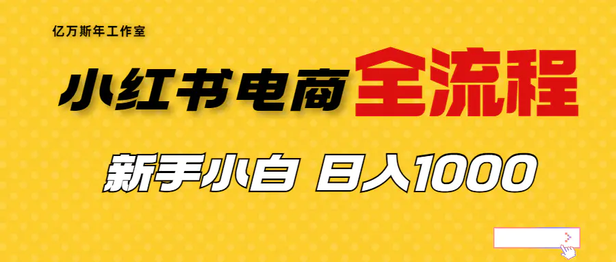 外面收费4988的小红书无货源电商从0-1全流程，日入1000＋-航海圈