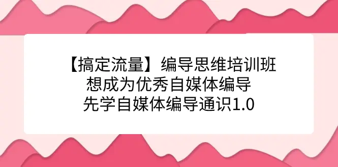 【搞定流量】编导思维培训班，想成为优秀自媒体编导先学自媒体编导通识1.0-航海圈