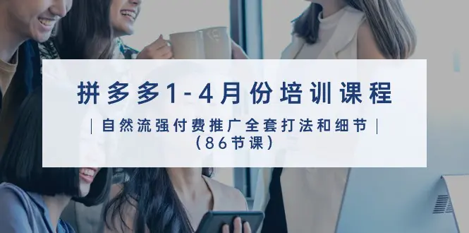 拼多多1-4月份培训课程，自然流强付费推广全套打法和细节（86节课）-航海圈