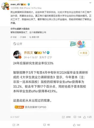 2024年应届毕业生就业率仅33%。….-航海圈