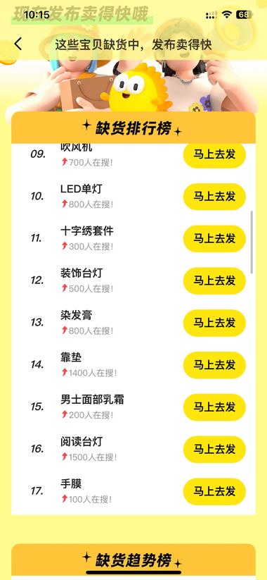 闲鱼缺货排行榜 和 缺货趋势榜 。做闲鱼的….-航海圈