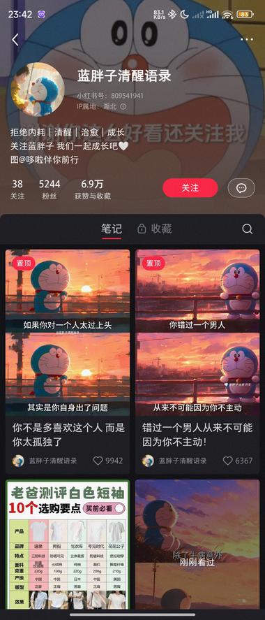 小红书蓝胖子哆啦A梦，动漫人物情感….-航海圈