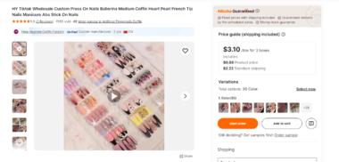 国产穿戴甲火到海外国内批发三块五块….-航海圈