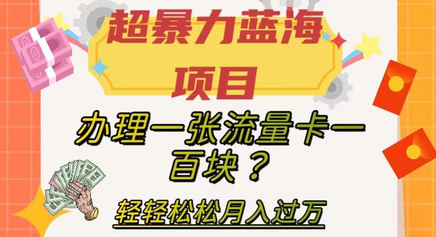 超暴力蓝海项目，办理一张流量卡一百块？轻轻松松月入过万，保姆级教程【揭秘】-航海圈