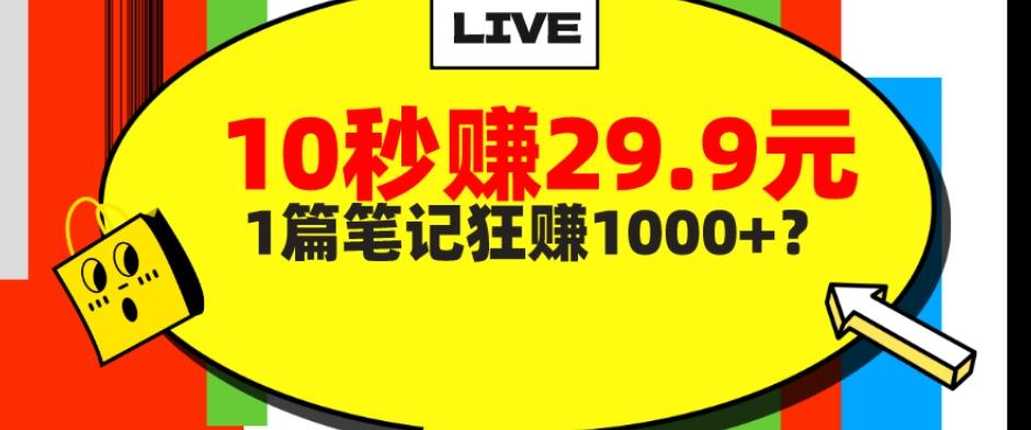 她，靠1个软件，10秒赚29.9元，1篇笔记狂赚1000+？-航海圈