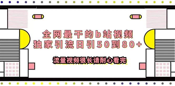 全网最干的b站视频独家引流日引50到80+流量视频很长请耐心看完-航海圈