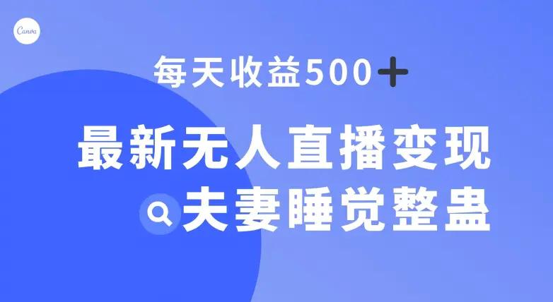 最新无人直播变现，夫妻睡觉整蛊，每天躺赚500+【揭秘】-航海圈