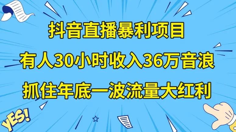 抖音直播暴利项目，有人30小时收入36万音浪，公司宣传片年会视频制作，抓住年底一波流量大红利【揭秘】-航海圈