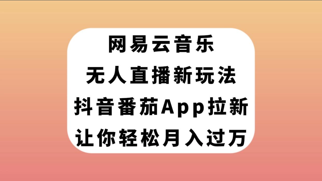 网易云音乐无人直播新玩法，抖音番茄APP拉新，让你轻松月入过万-航海圈