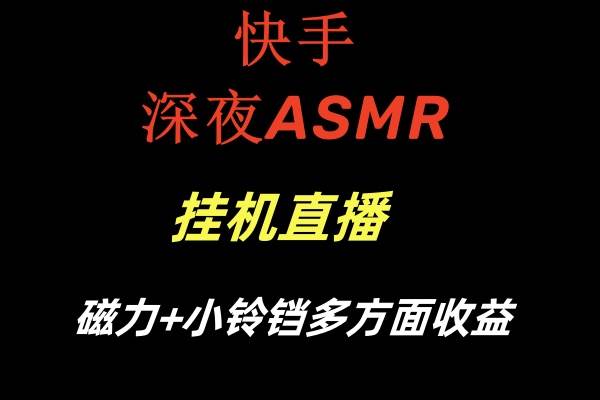 快手深夜ASMR挂机直播磁力 小铃铛多方面收益-航海圈