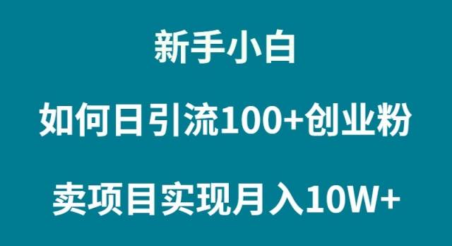 新手小白如何通过卖项目实现月入10W+-航海圈