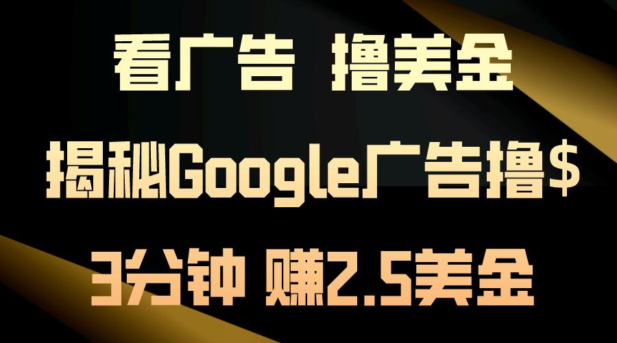 看广告，撸美金！3分钟赚2.5美金！日入200美金不是梦！揭秘Google广告…-航海圈
