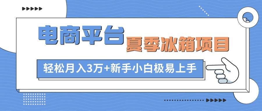 电商平台夏季冰箱项目，轻松月入3万+，新手小白极易上手-航海圈