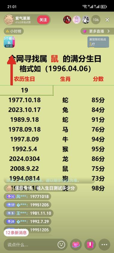 抖音直播提供出生日期测试分..#风向标-搞钱风向标论坛-航海社群内容-航海圈