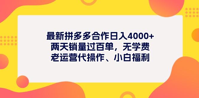 最新拼多多项目日入4000+两天销量过百单，无学费、老运营代操作、小白福利-航海圈