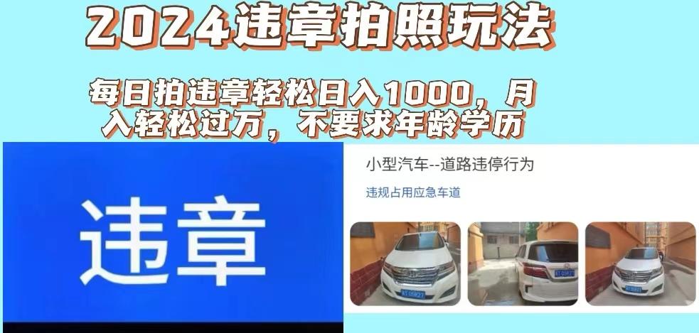 2024违章拍照新玩法，推广躺赚+拍照赚钱双模式，日入1000+-航海圈