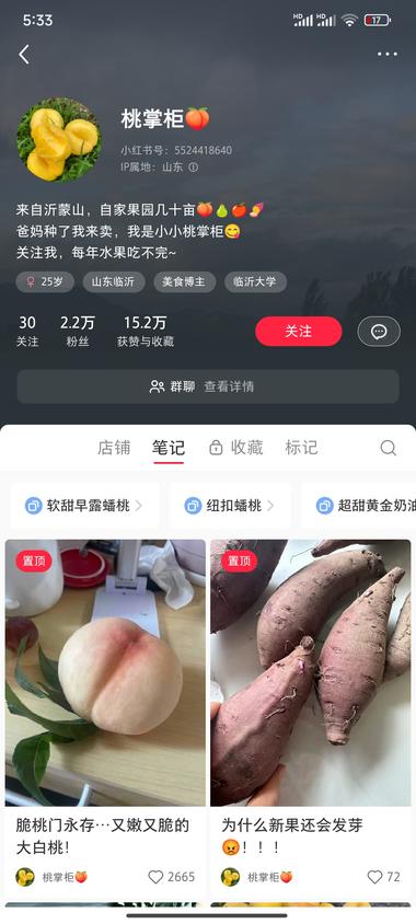 图片[2]-小红书一个2.2万粉的账号卖桃子和….-网创风向标论坛-网络创业-网创圈