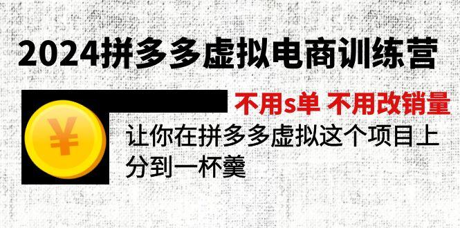 2024拼多多虚拟电商训练营 不s单 不改销量 做虚拟项目分一杯羹(更新10节)-航海圈