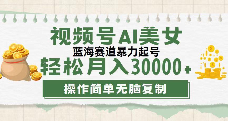 视频号AI美女跳舞，轻松月入30000+，蓝海赛道，流量池巨大，起号猛，无…-航海圈