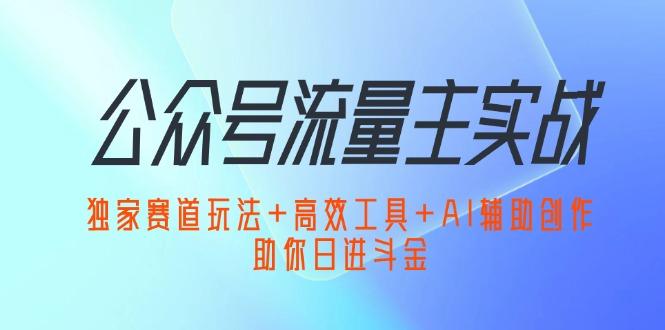 公众号流量主实战：独家赛道玩法+高效工具+AI辅助创作，助你日进斗金-航海圈