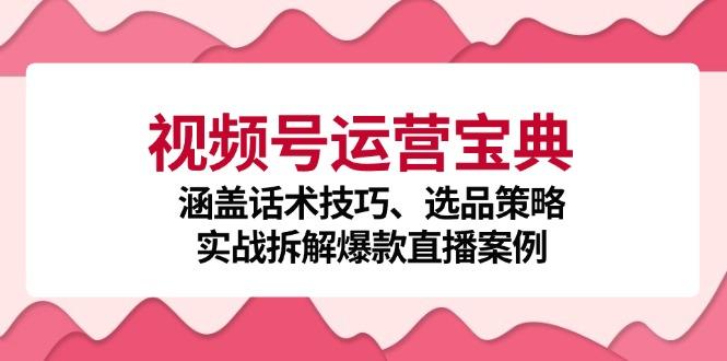 （12808期）视频号运营宝典：涵盖话术技巧、选品策略、实战拆解爆款直播案例-航海圈