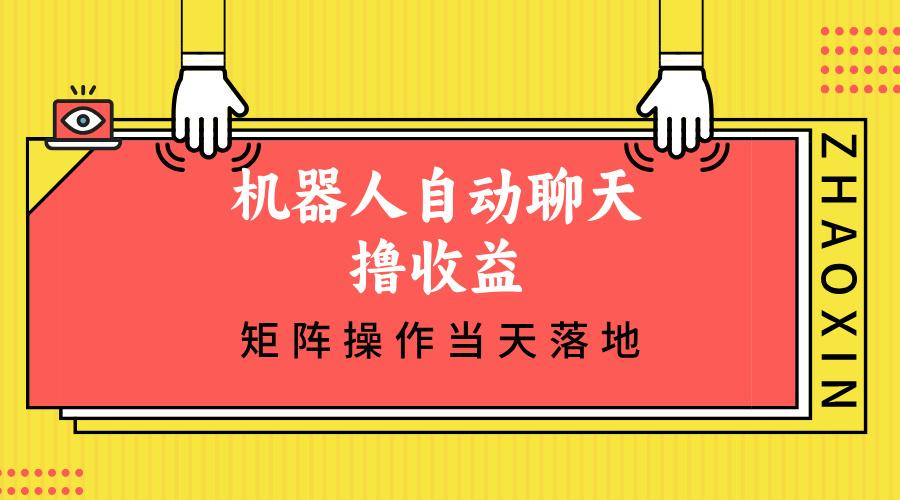 (12908期)机器人自动聊天撸收益,单机日入500+矩阵操作当天落地-航海圈