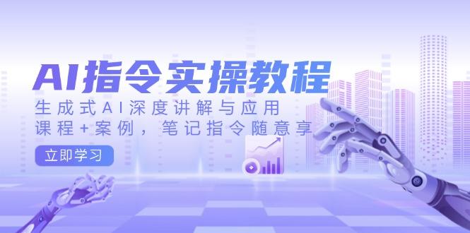 AI指令实操教程，生成式AI深度讲解与应用，课程+案例，笔记指令随意享-航海圈