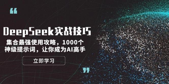 DeepSeek实战技巧：集合最强使用攻略，1000个神级提示词，让你成为AI高手-航海圈