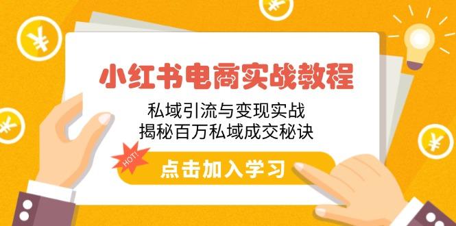 小红书电商实战教程：私域引流与变现实战，揭秘百万私域成交秘诀-航海圈
