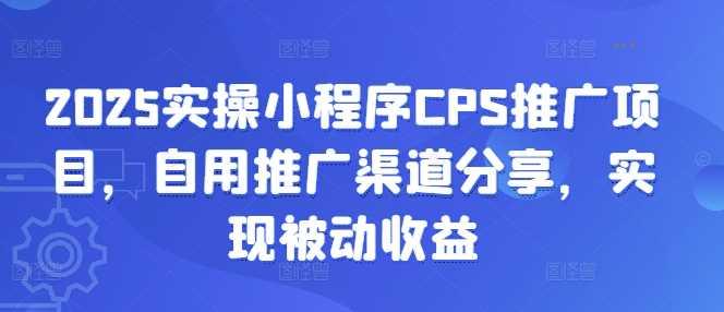 2025实操小程序CPS推广项目，自用推广渠道分享，实现被动收益-航海圈